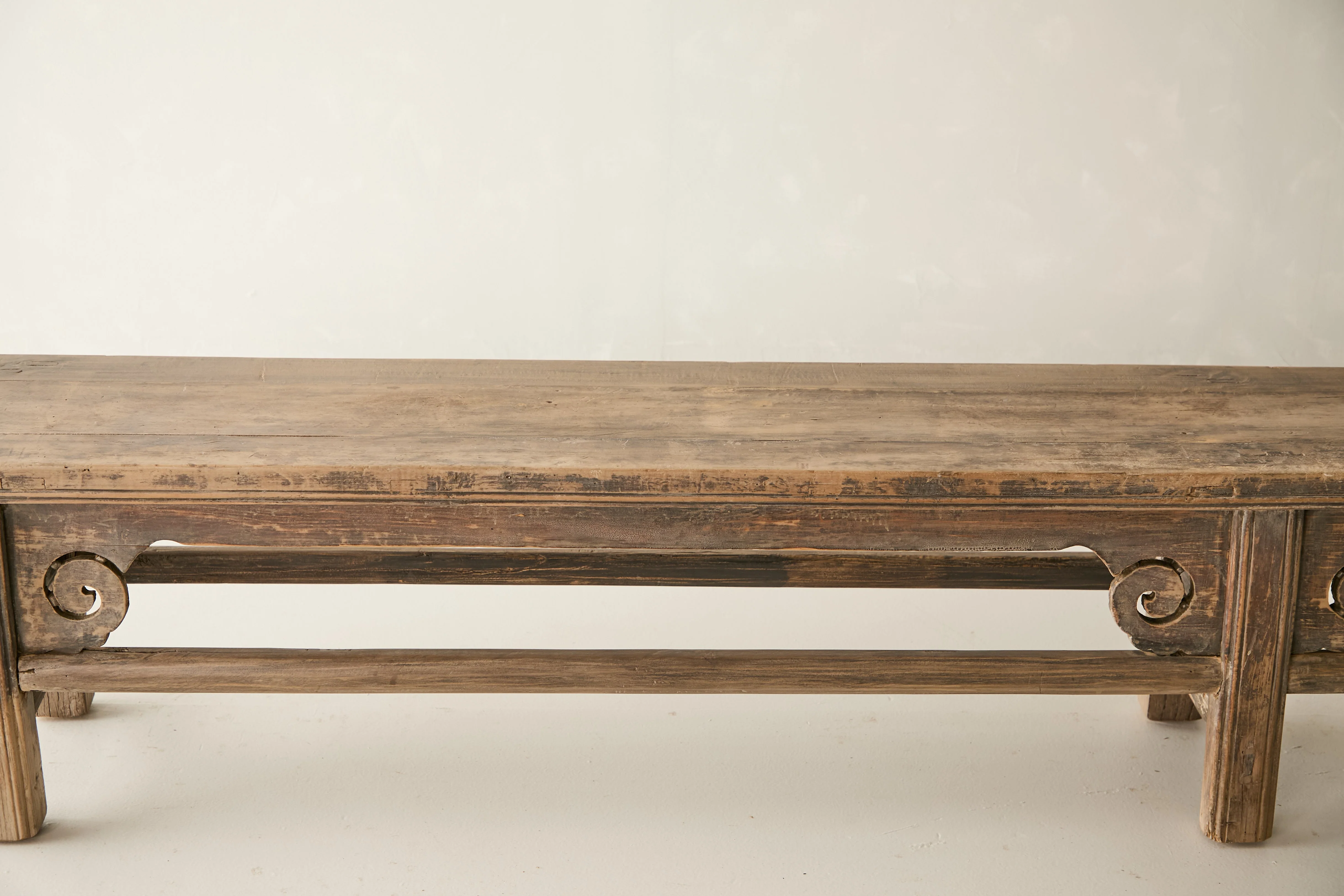 Antique Solid Elm Bench - Circa 1925 No. J2
