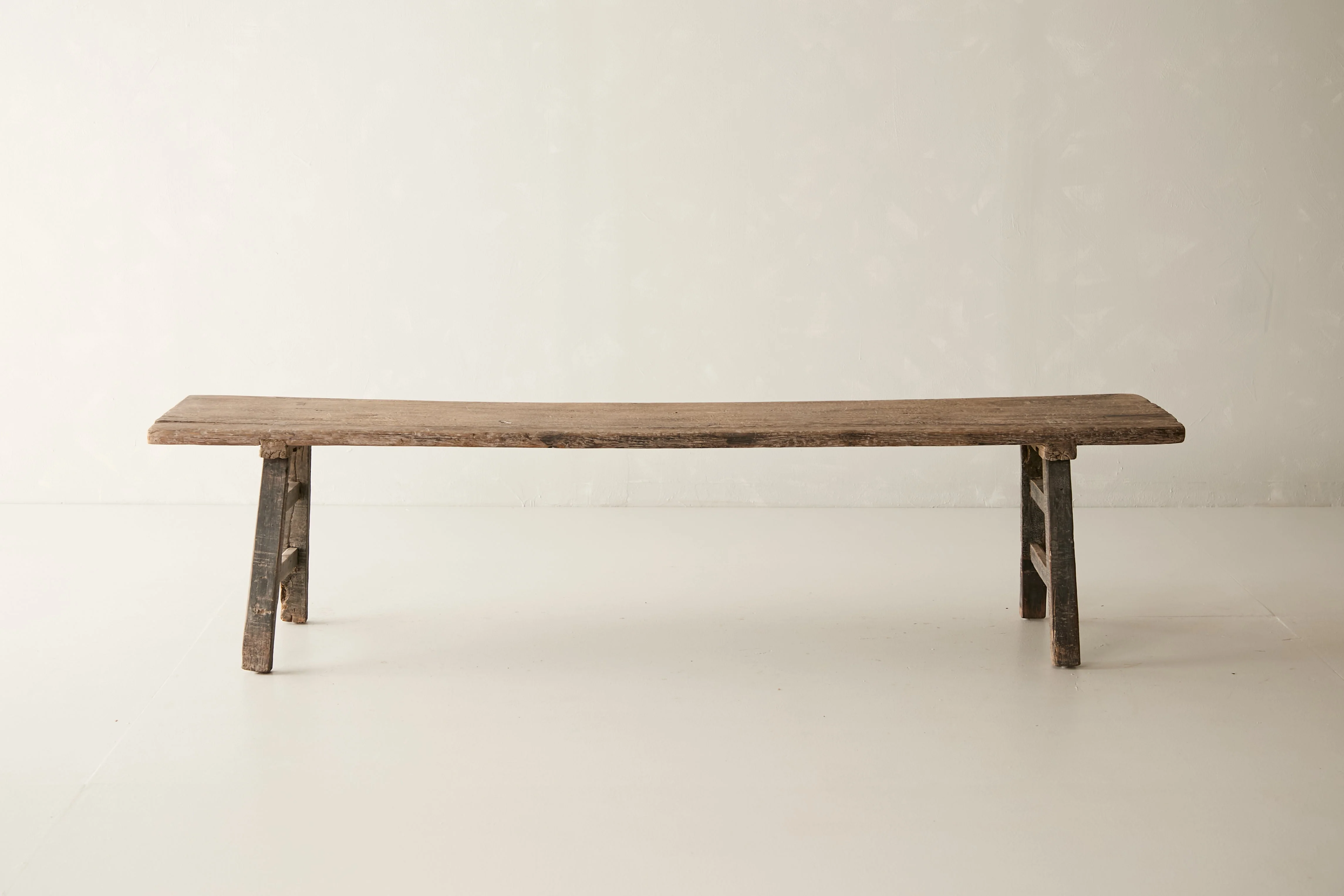 Vintage Solid Elm Bench - Circa 1945 No. J02