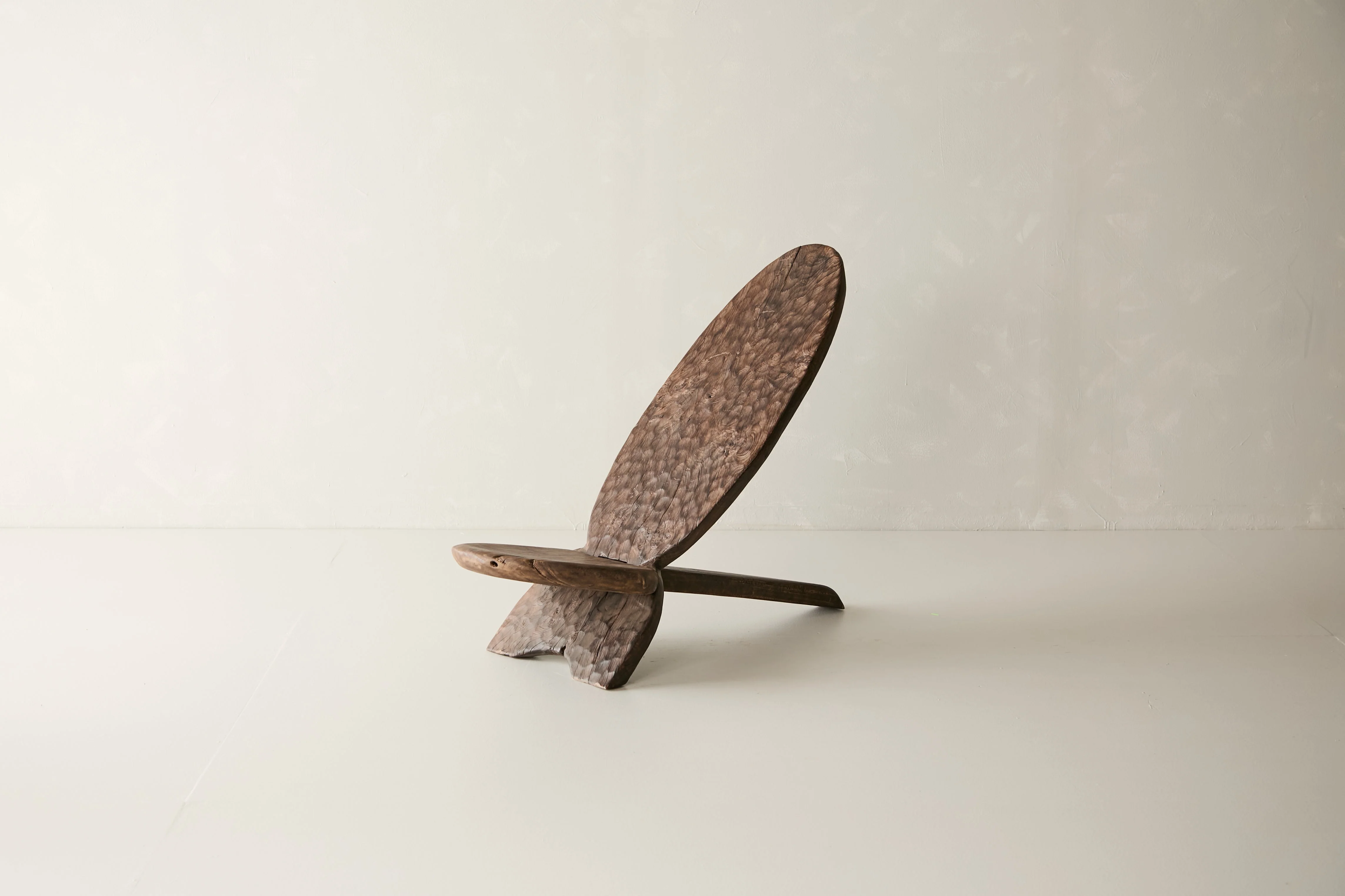 Reclaimed Solid Oak Sculptural Lounge Chair No. J14 - Image 2