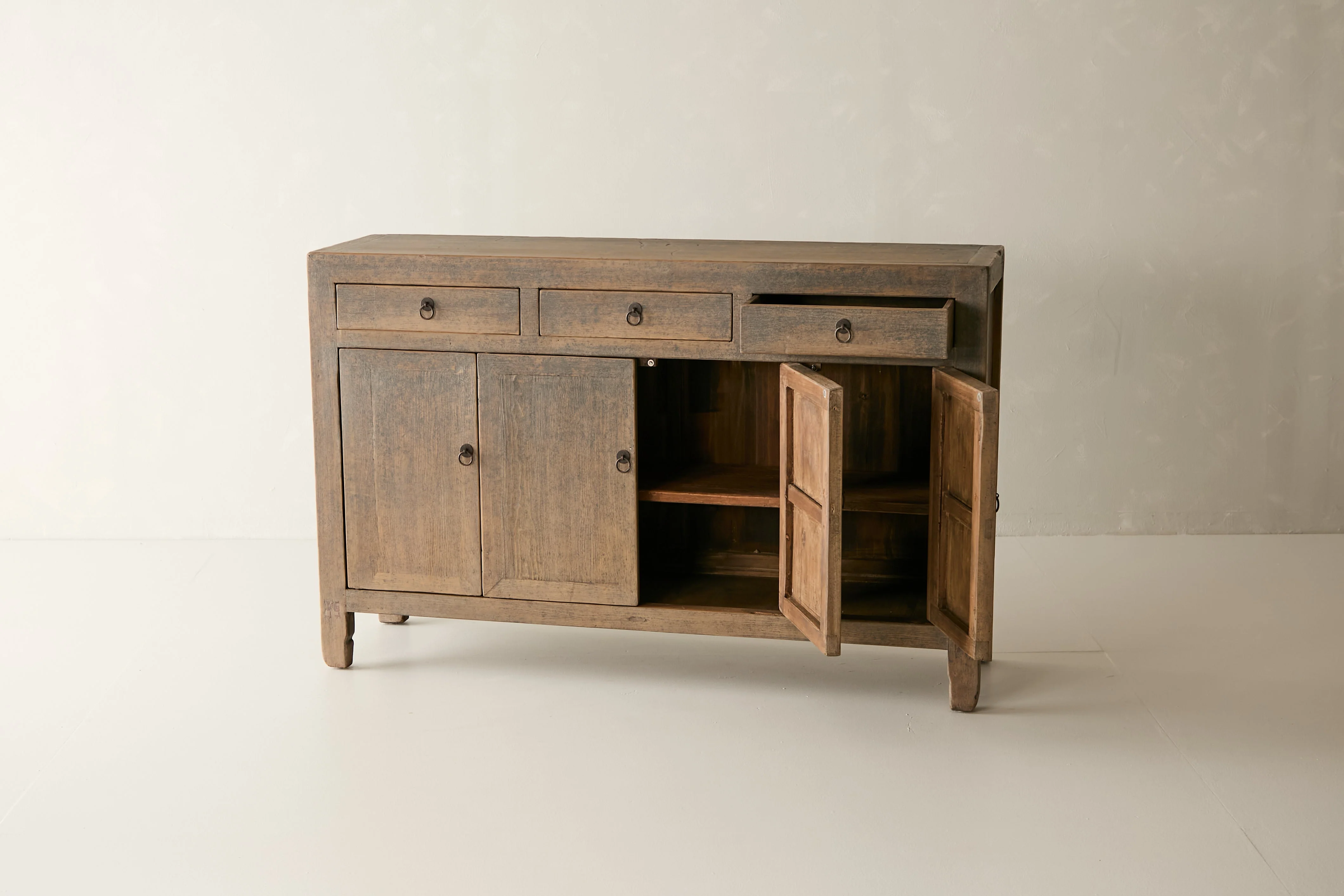 Vintage Solid Pine 4-Door Sideboard - Circa 1945 No. J87 - Image 6