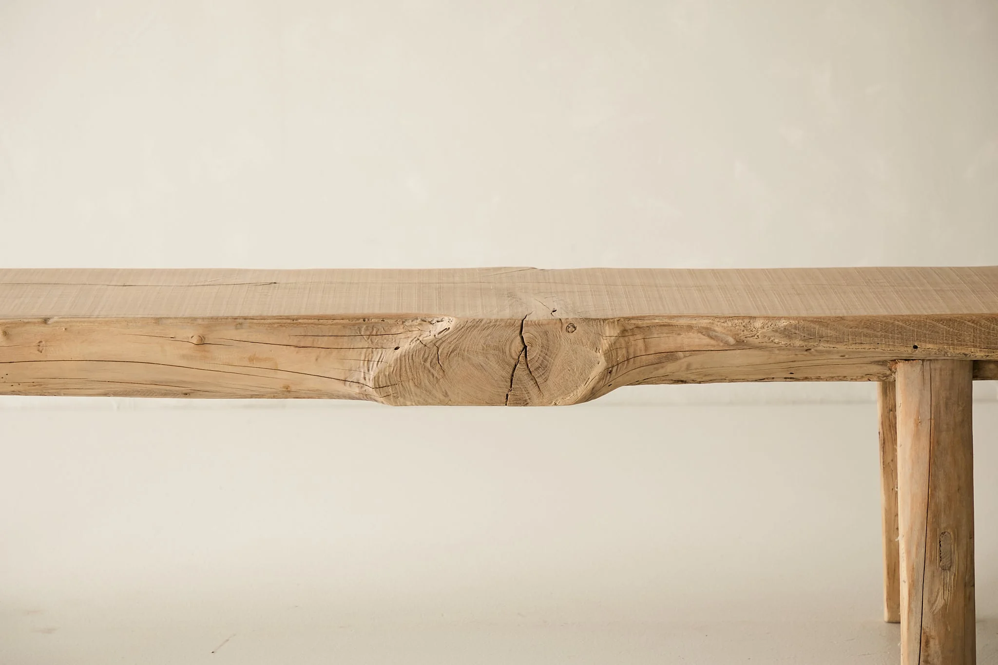 Reclaimed Solid Elm Bench No. N23 - Image 2