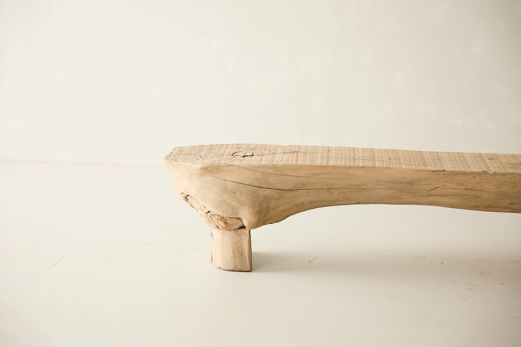 Reclaimed Solid Elm Slab Bench No. N24 - Image 2