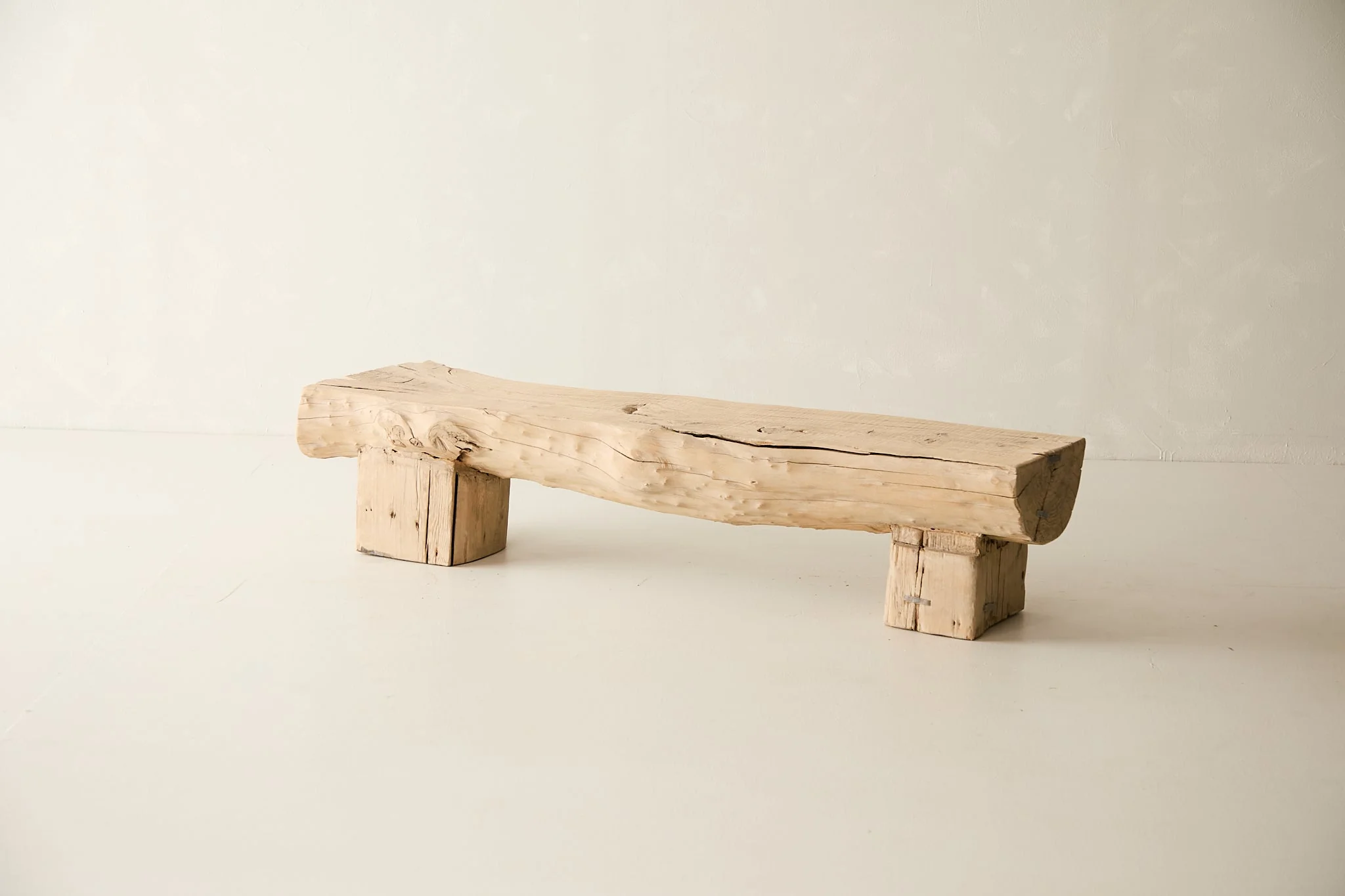 Reclaimed Solid Elm Slab Bench No. N25 - Image 3
