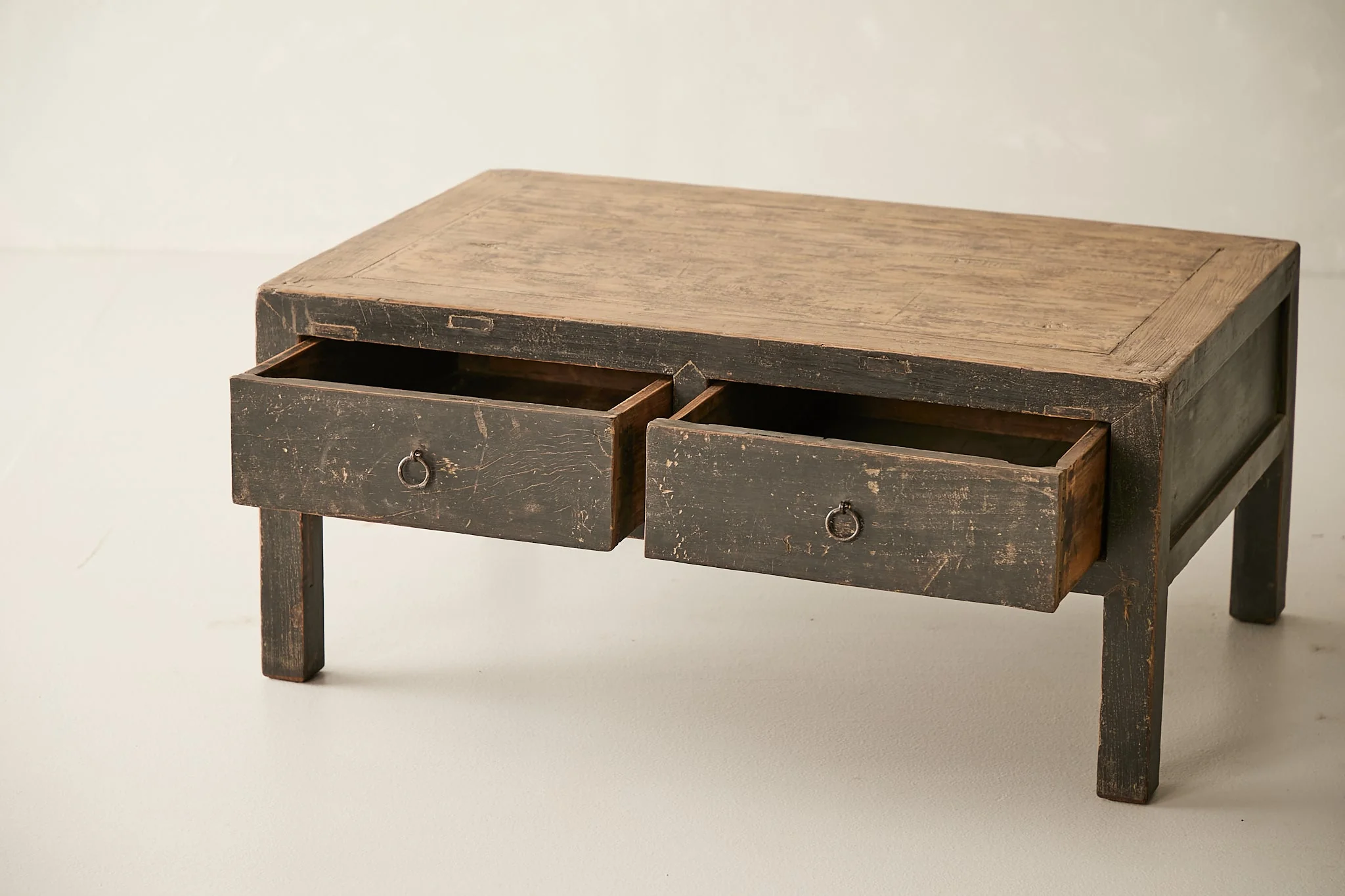 Vintage Solid Elm Storage Coffee Table No. N34 - Circa 1925 - Image 4