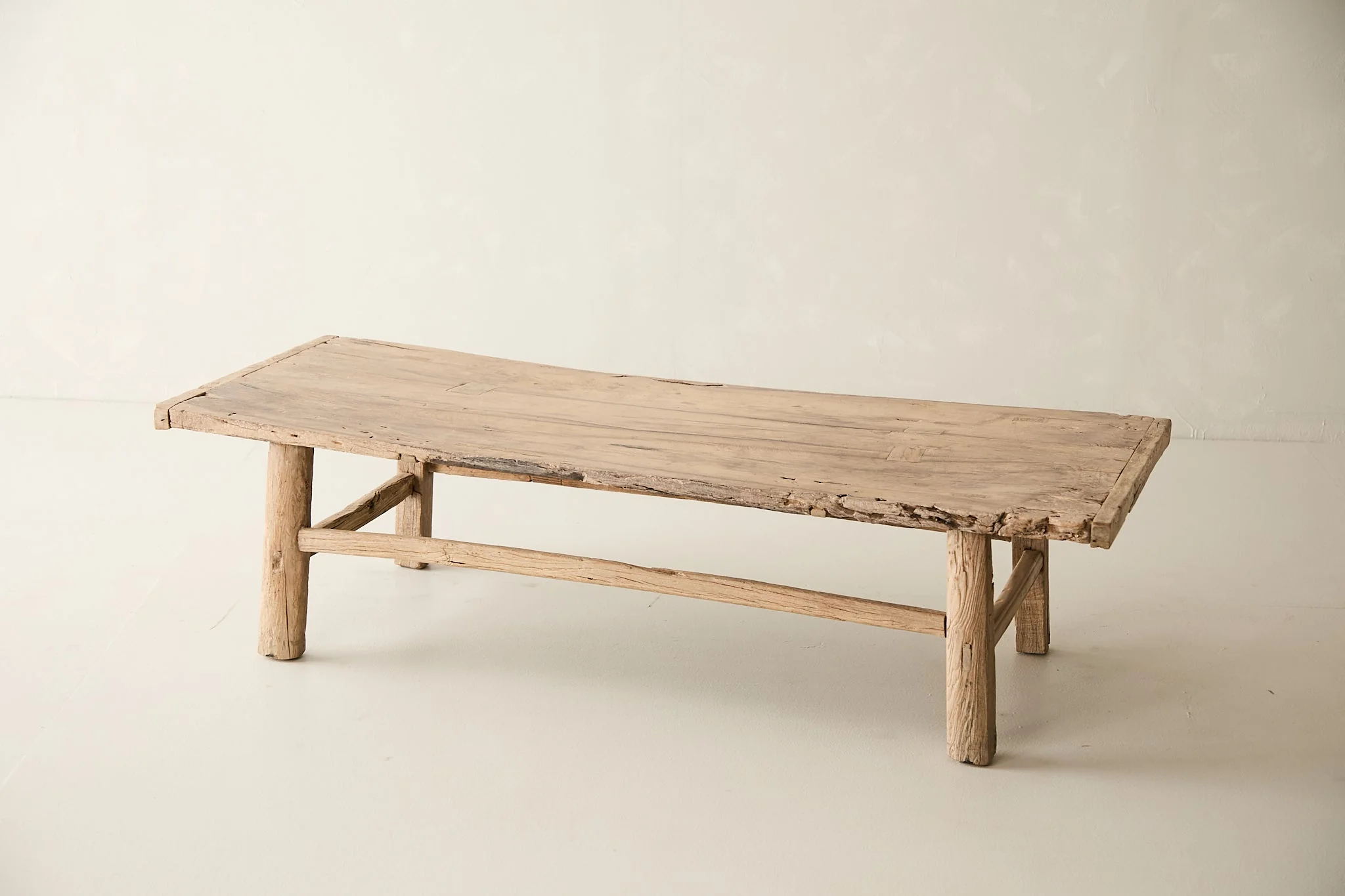 Vintage Solid Elm Trestle Coffee Table No. N38 - Circa 1945 - Image 3