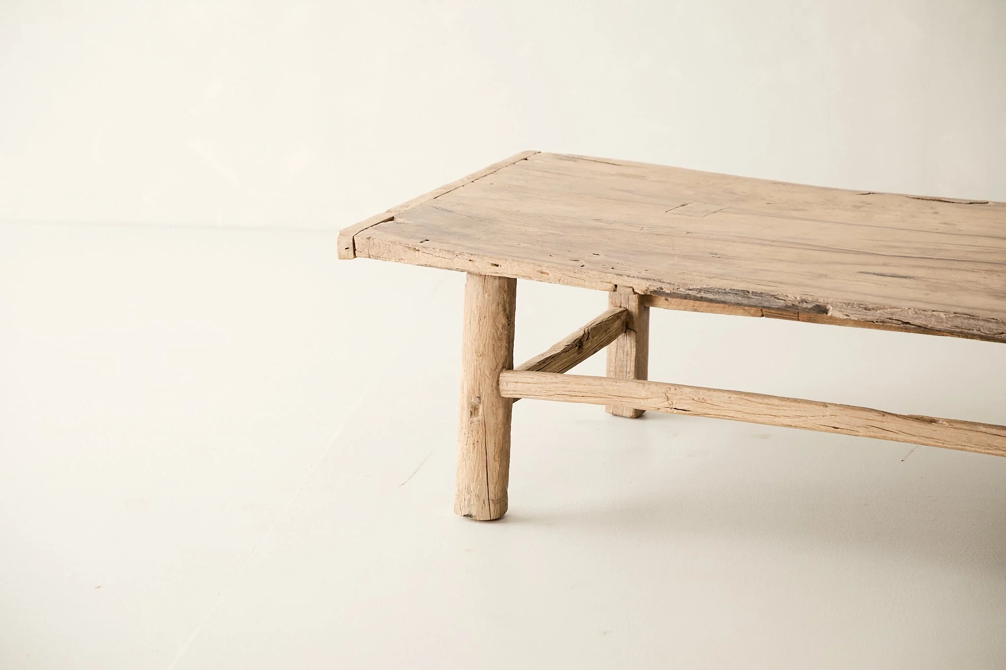 Vintage Solid Elm Trestle Coffee Table No. N38 - Circa 1945 - Image 4