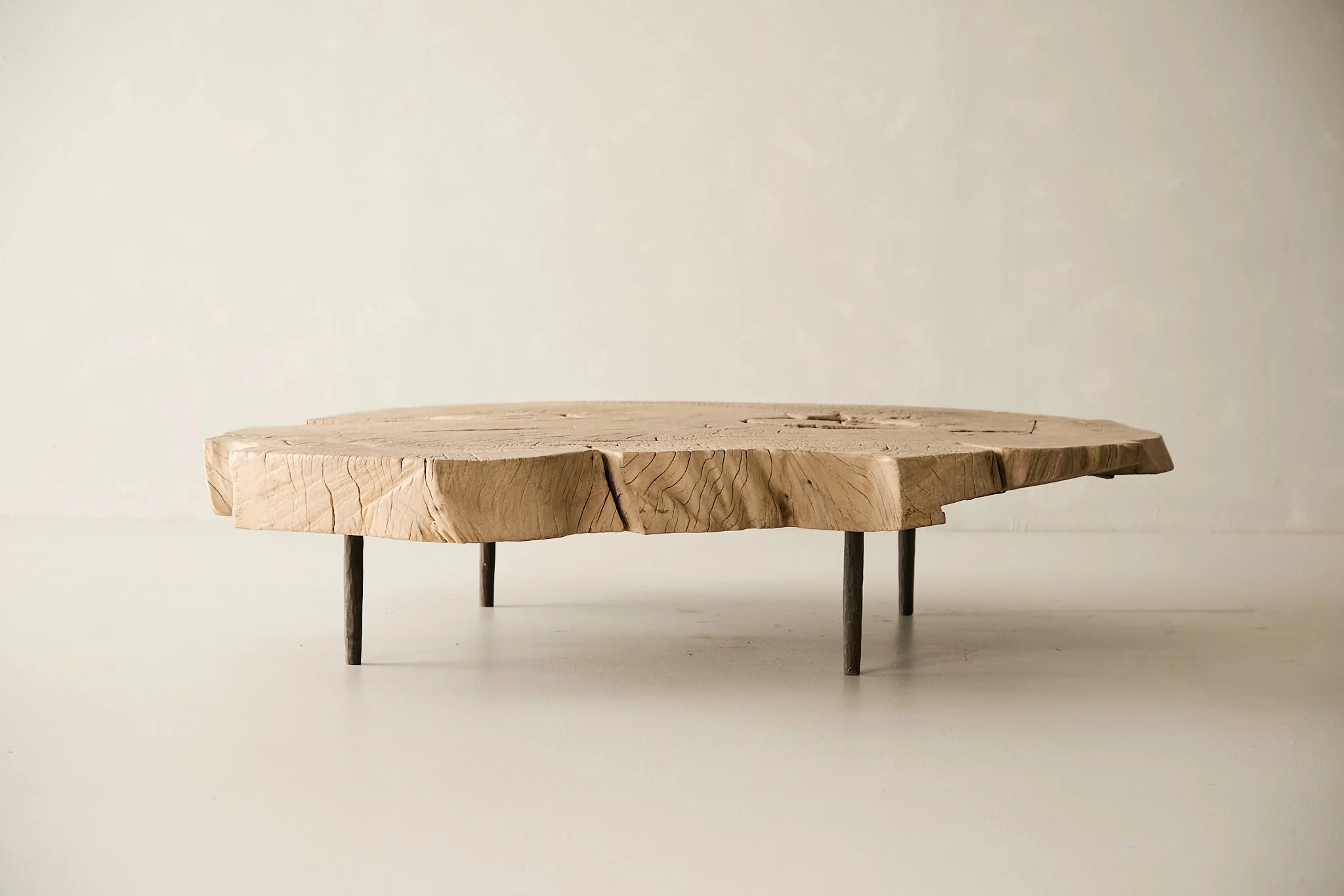 Reclaimed Solid Live Edge Oak Coffee Table No. N49 - Image 4