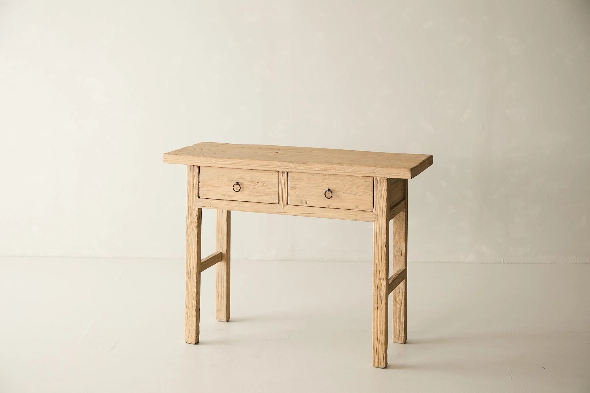Reclaimed Solid Elm 2-Drawer Console No. NN1 - Image 3