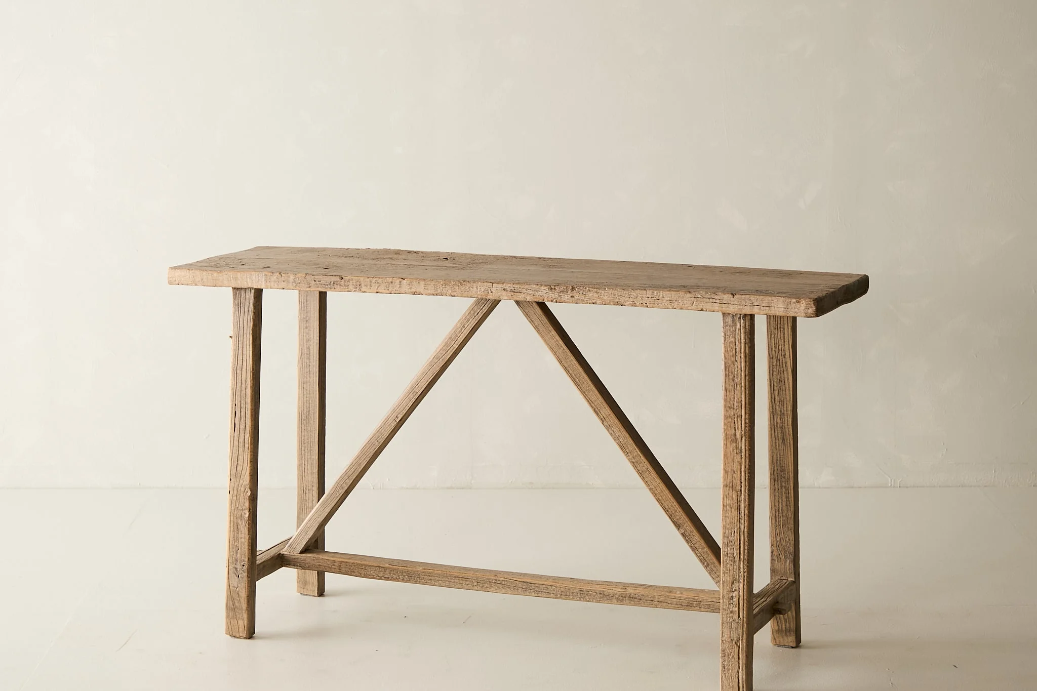 Reclaimed Solid Poplar Trestle Console No. N66 - Image 3