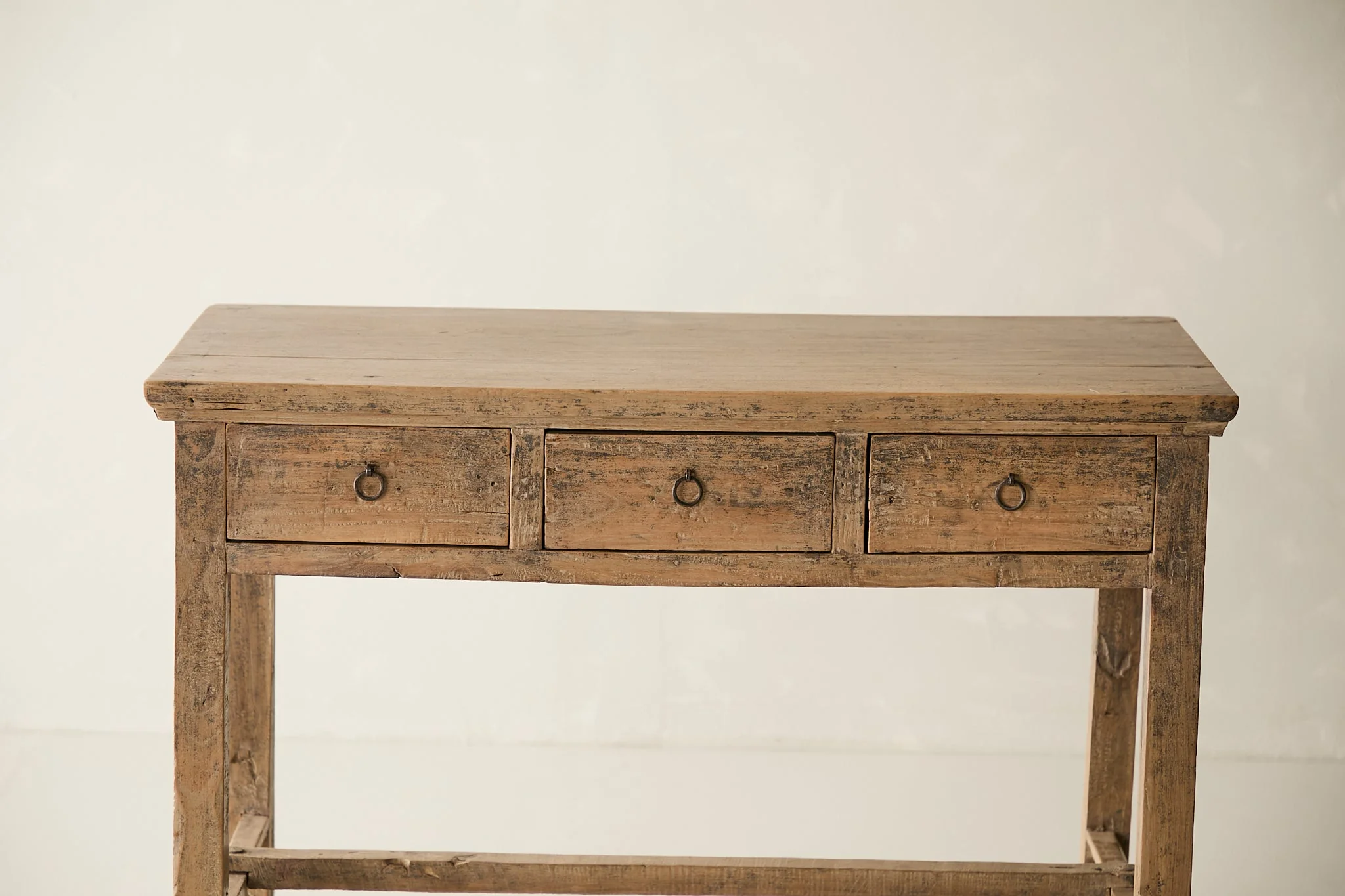 Vintage Solid Elm 3-Drawer Console No. N73 - Circa 1945 - Image 2