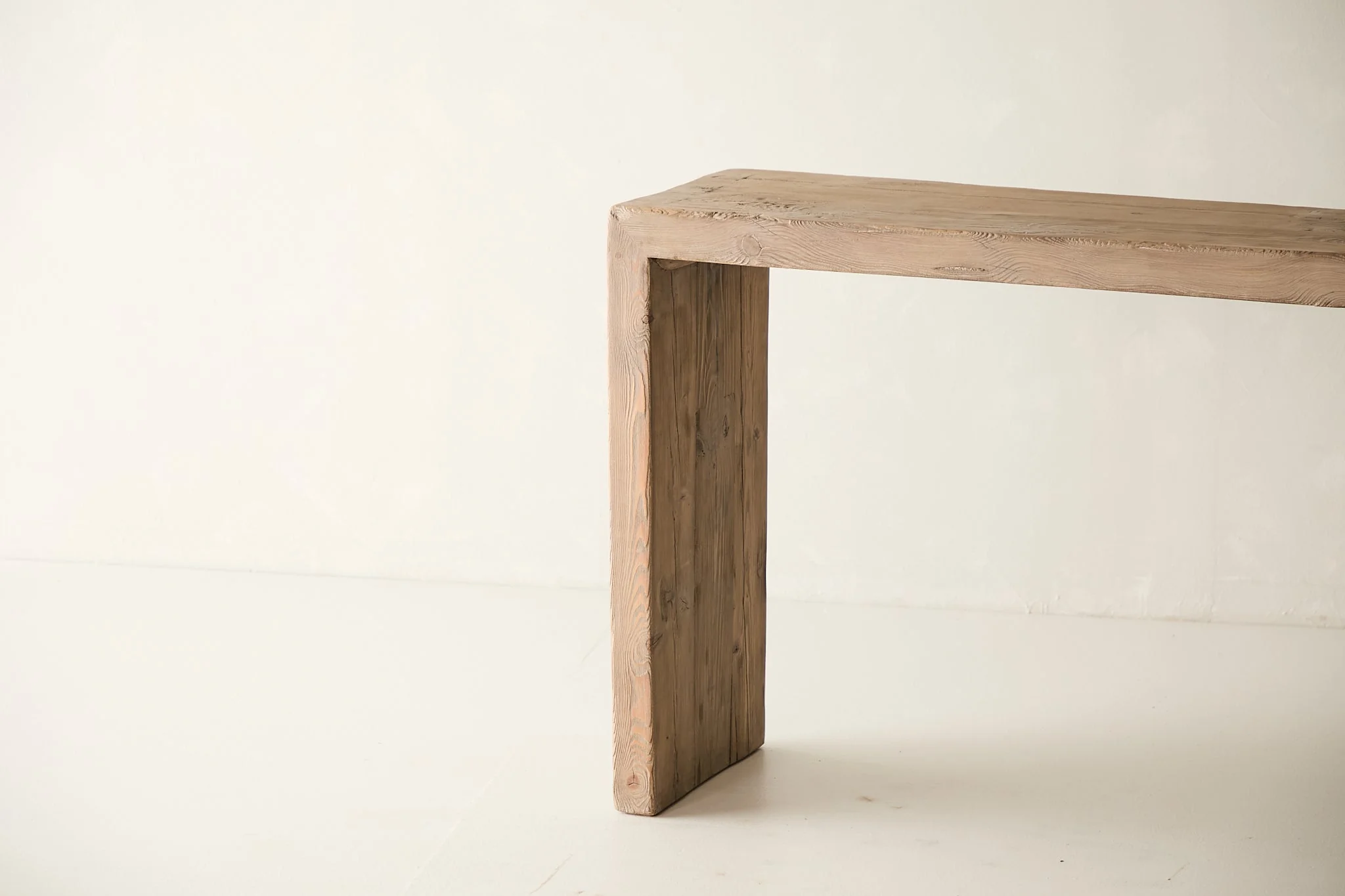 Reclaimed Solid Pine Waterfall Edge Console No. N74 - Image 4