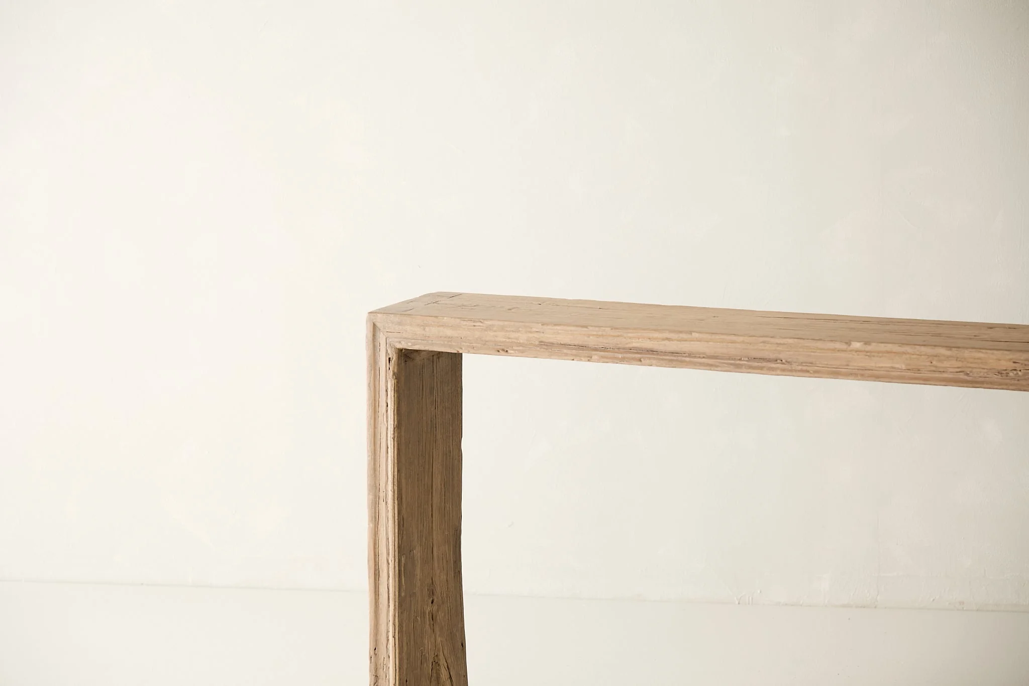 Reclaimed Solid Elm Waterfall Edge Console No. N77 - Image 4