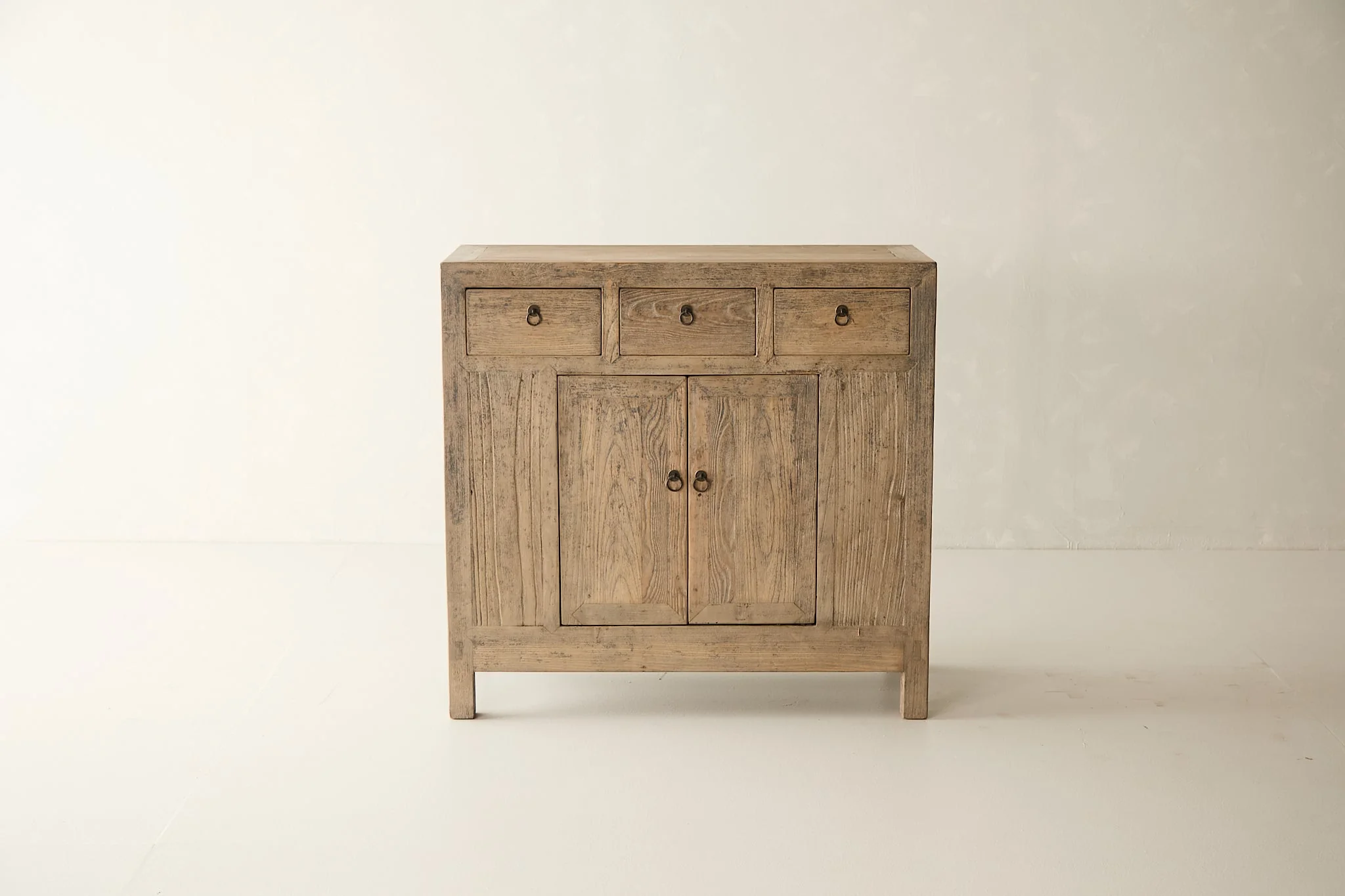 Vintage Solid Elm 3-Drawer Sideboard No. N95 - Circa 1945