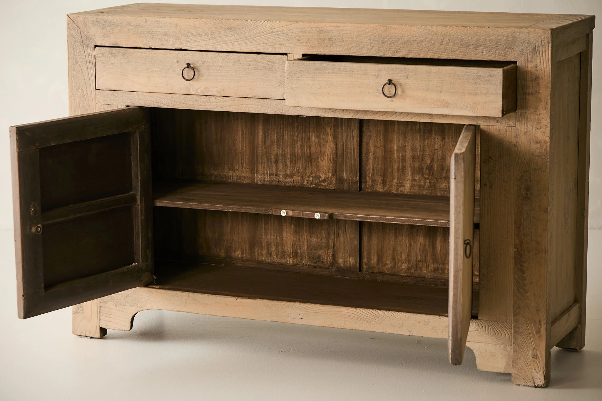 Vintage Solid Elm 2-Drawer Sideboard No. N98 - Circa 1945 - Image 6