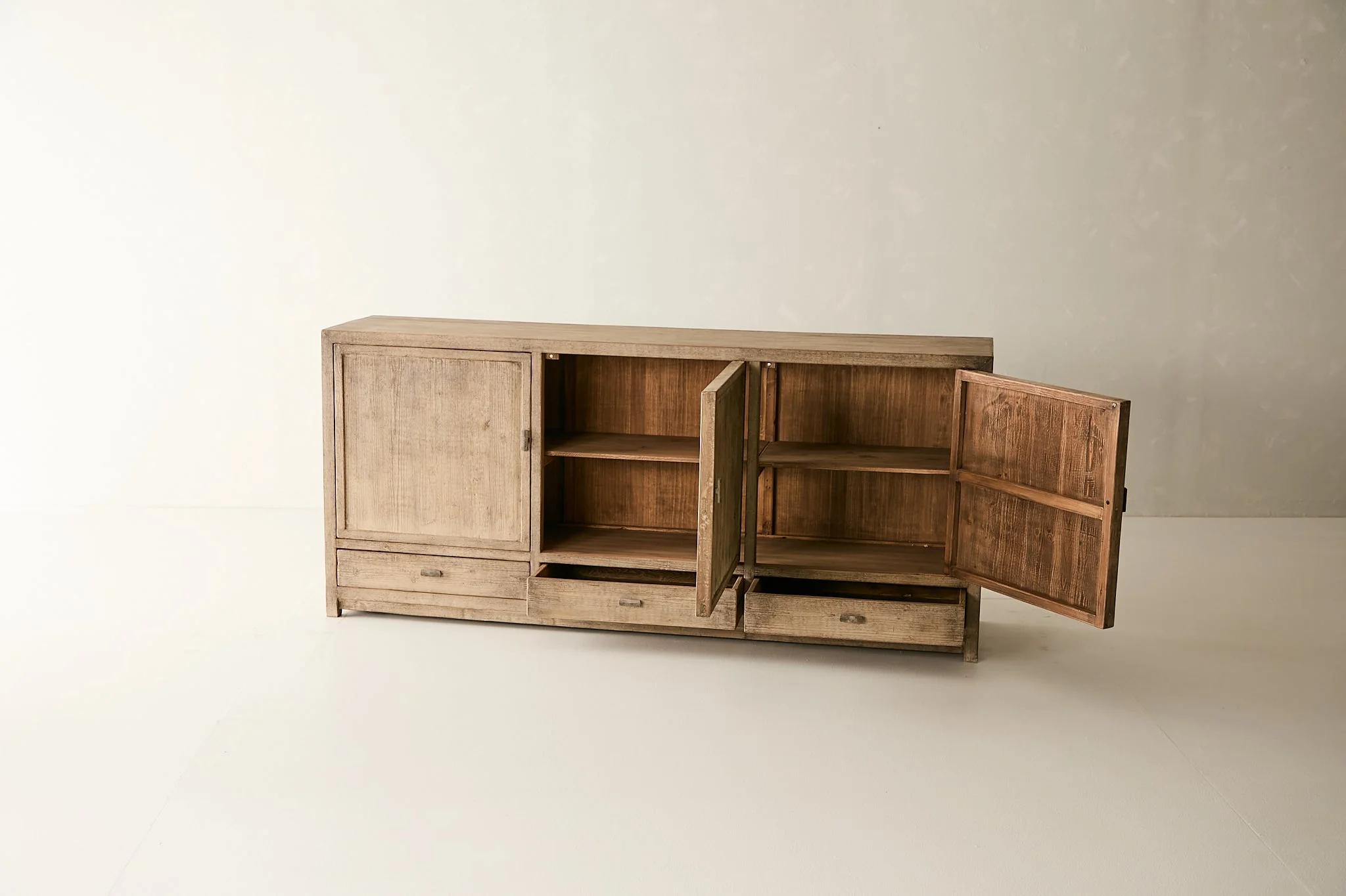 Reclaimed Solid Pine 3-Door Sideboard No. N108 - Image 5