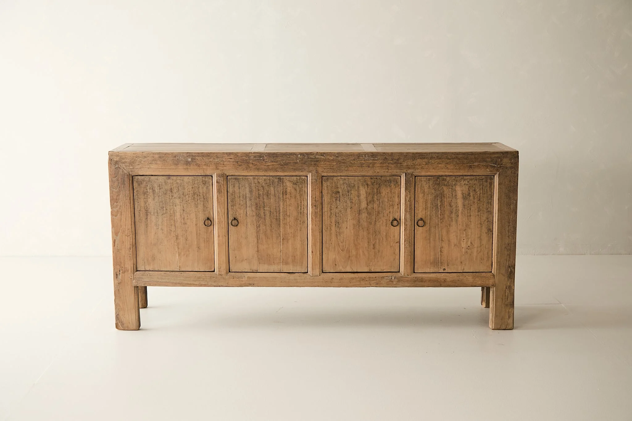 Vintage Solid Elm 4-Door Sideboard No. N115 - Circa 1925