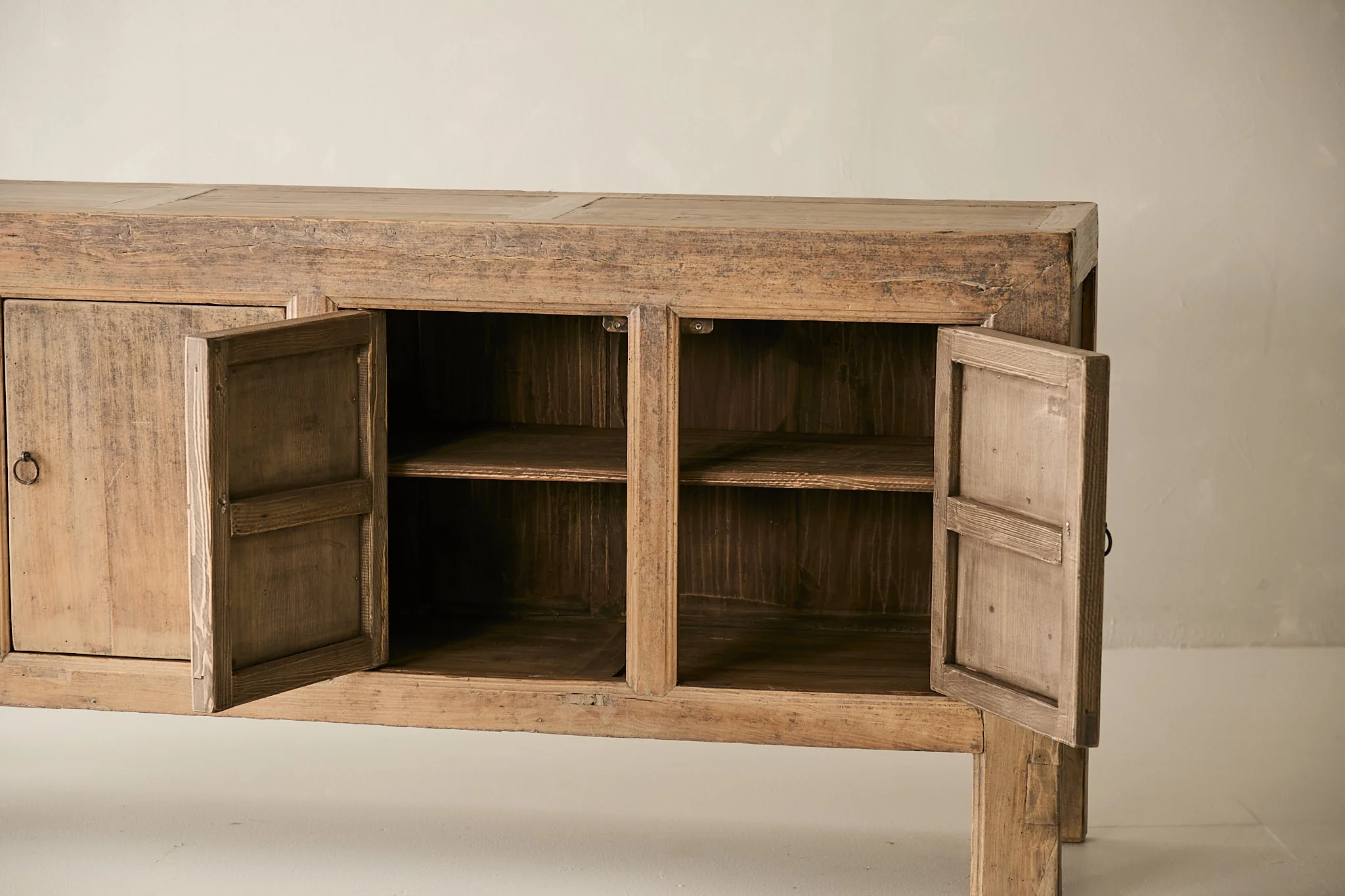 Vintage Solid Elm 4-Door Sideboard No. N115 - Circa 1925 - Image 6