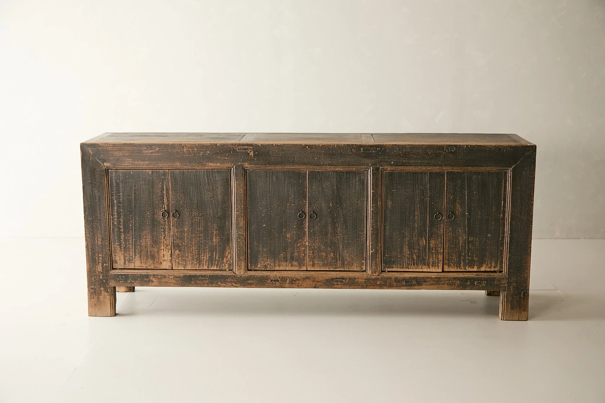 Vintage Solid Elm 6-Door Sideboard No. N117 - Circa 1925
