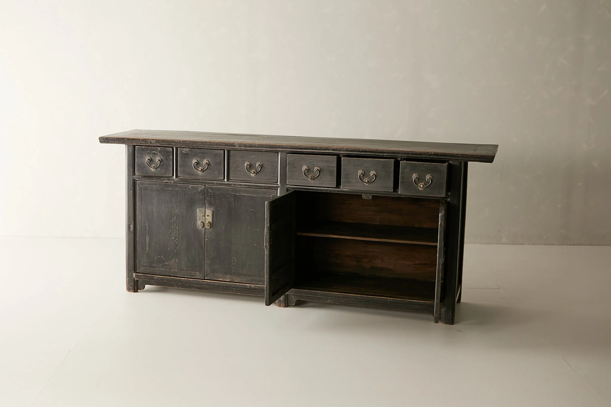 Vintage Solid Elm 6-Drawer Sideboard No. N130 - Circa 1845 - Image 5