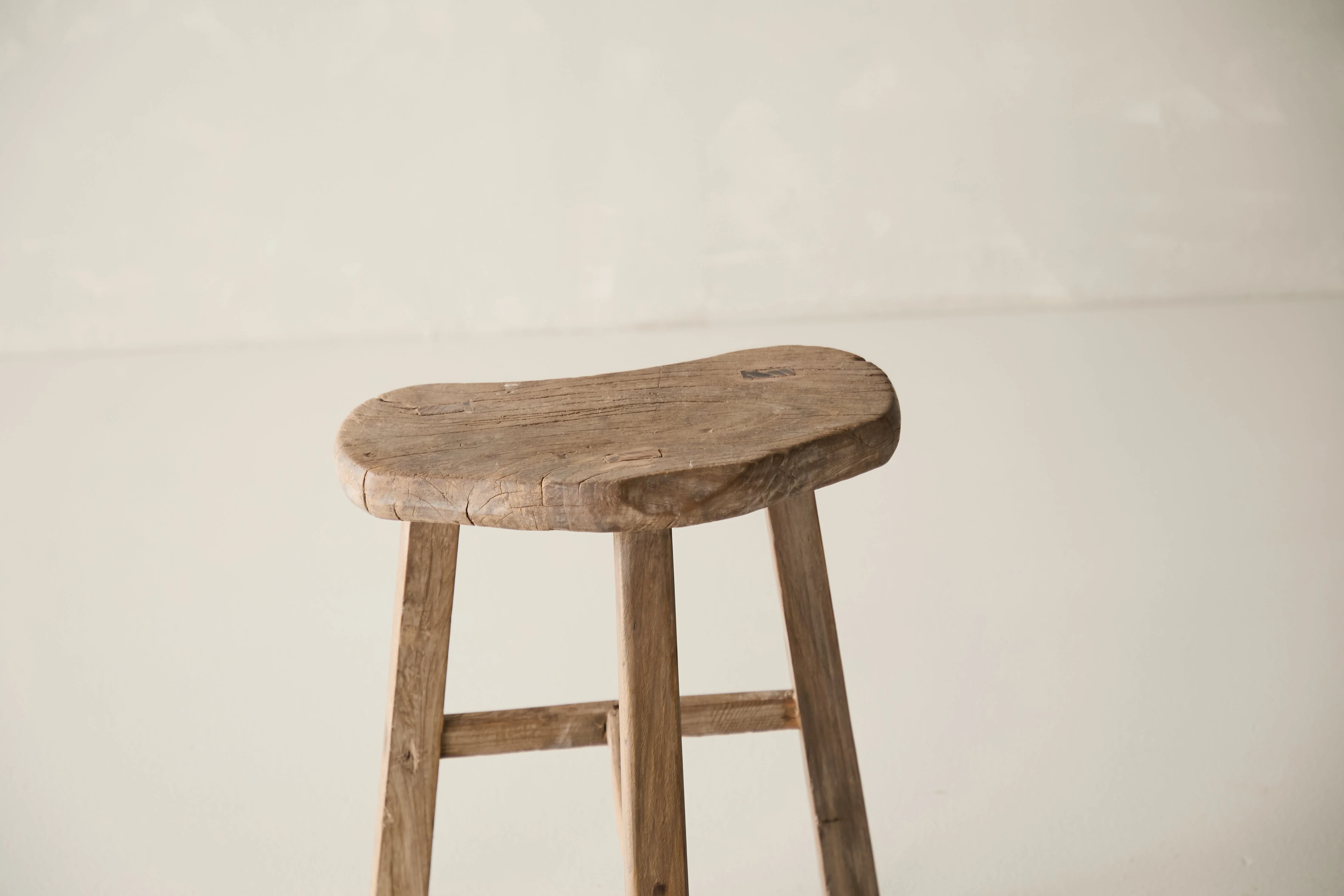 Vintage Solid Elm Saddle Stool - Circa 1955 No. K15 - Image 2