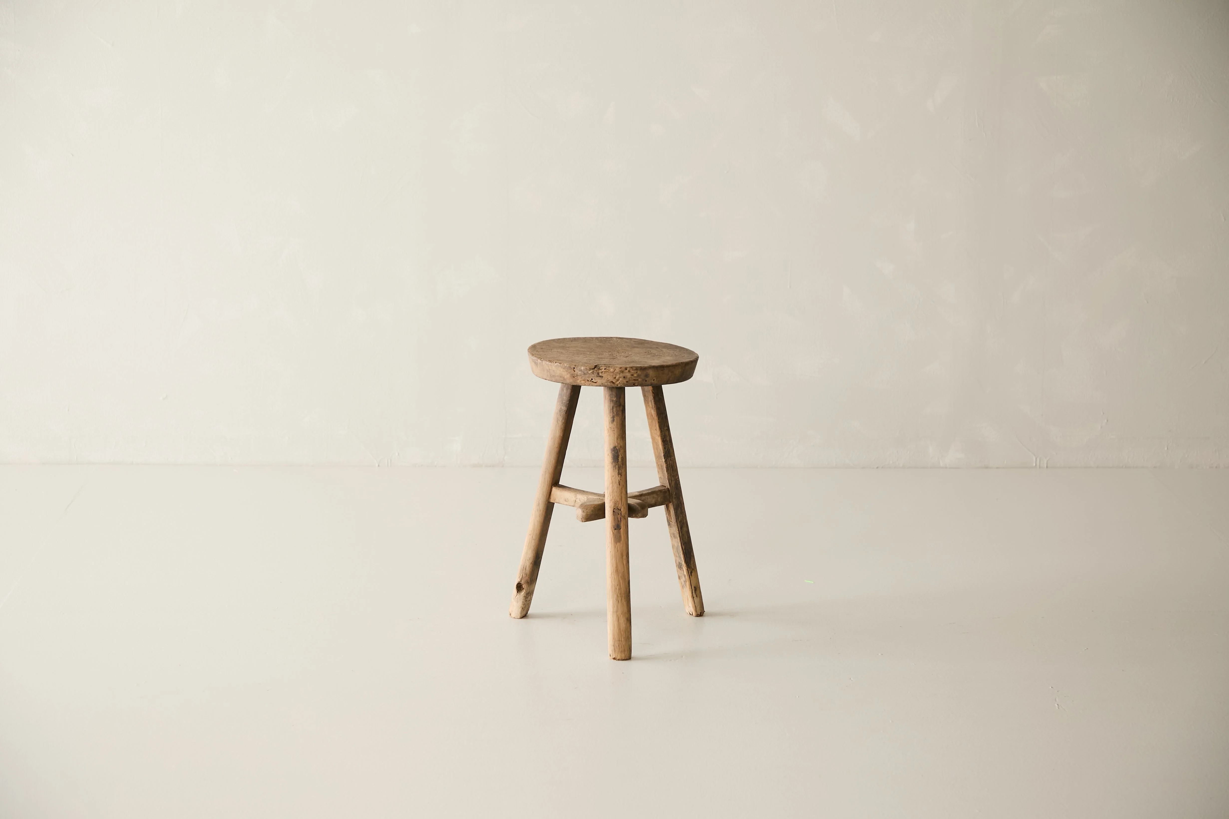 Vintage Solid Elm Cobbler Stool - Circa 1955 No. JJ1