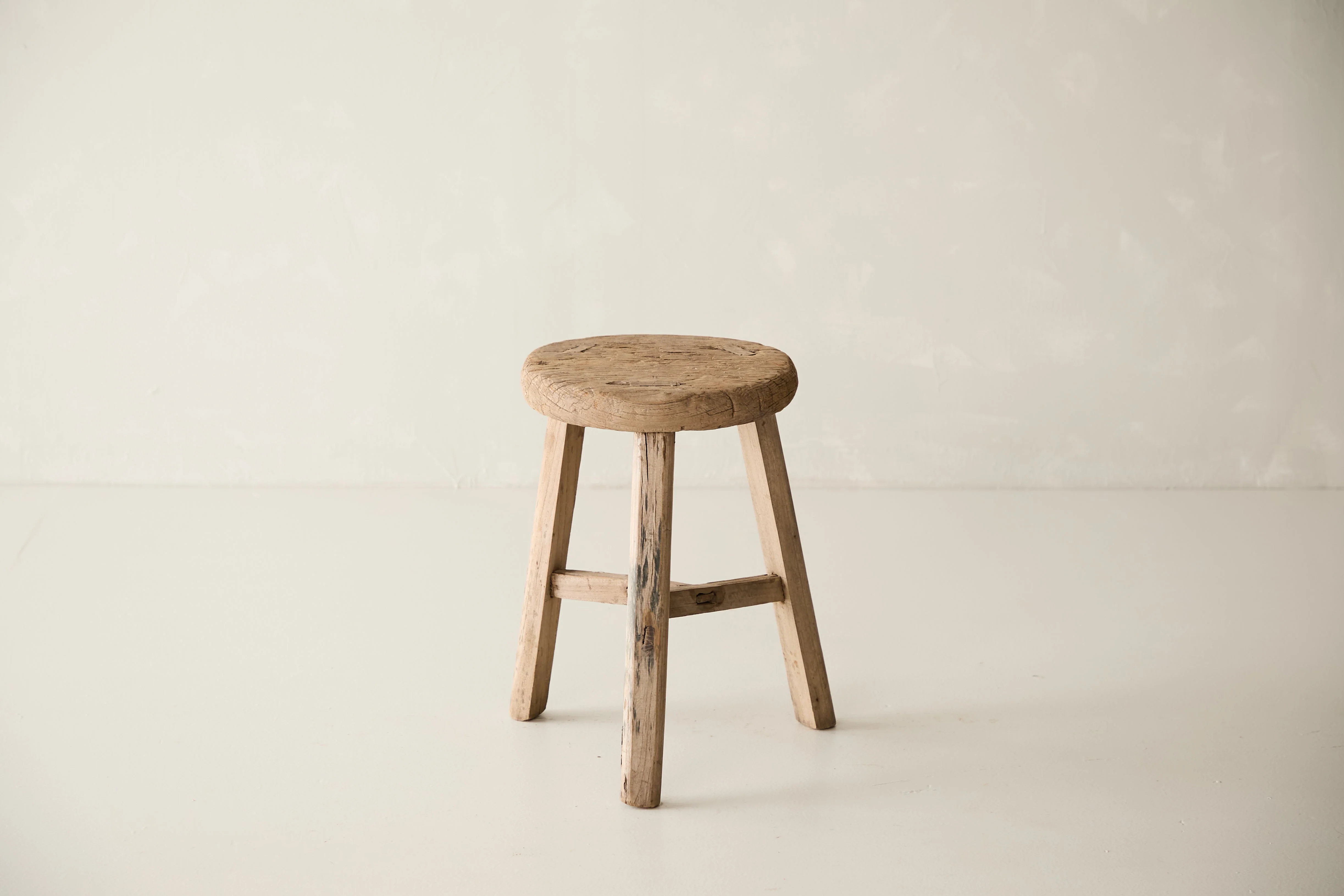 Vintage Solid Elm Cobbler Stool - Circa 1955 No. J18