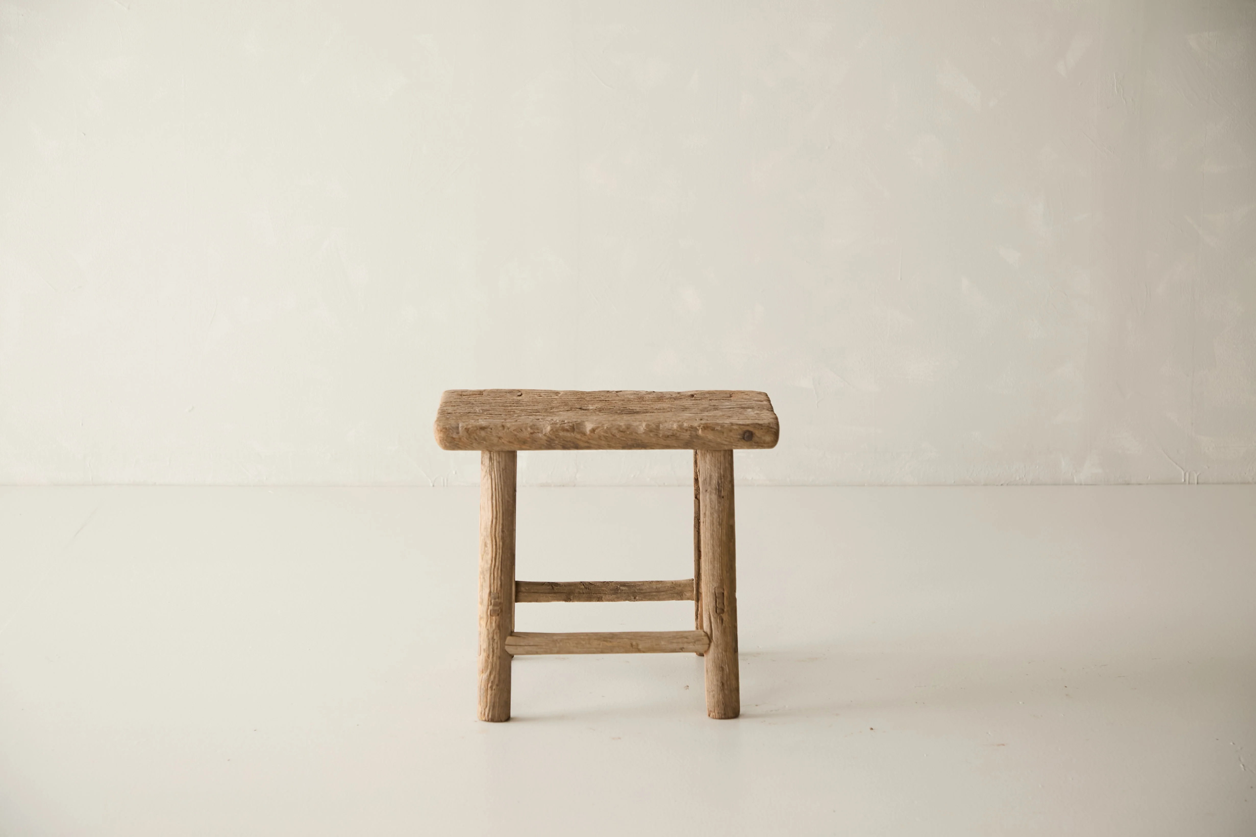 Vintage Solid Elm Ranch Stool - Circa 1955 No. K22