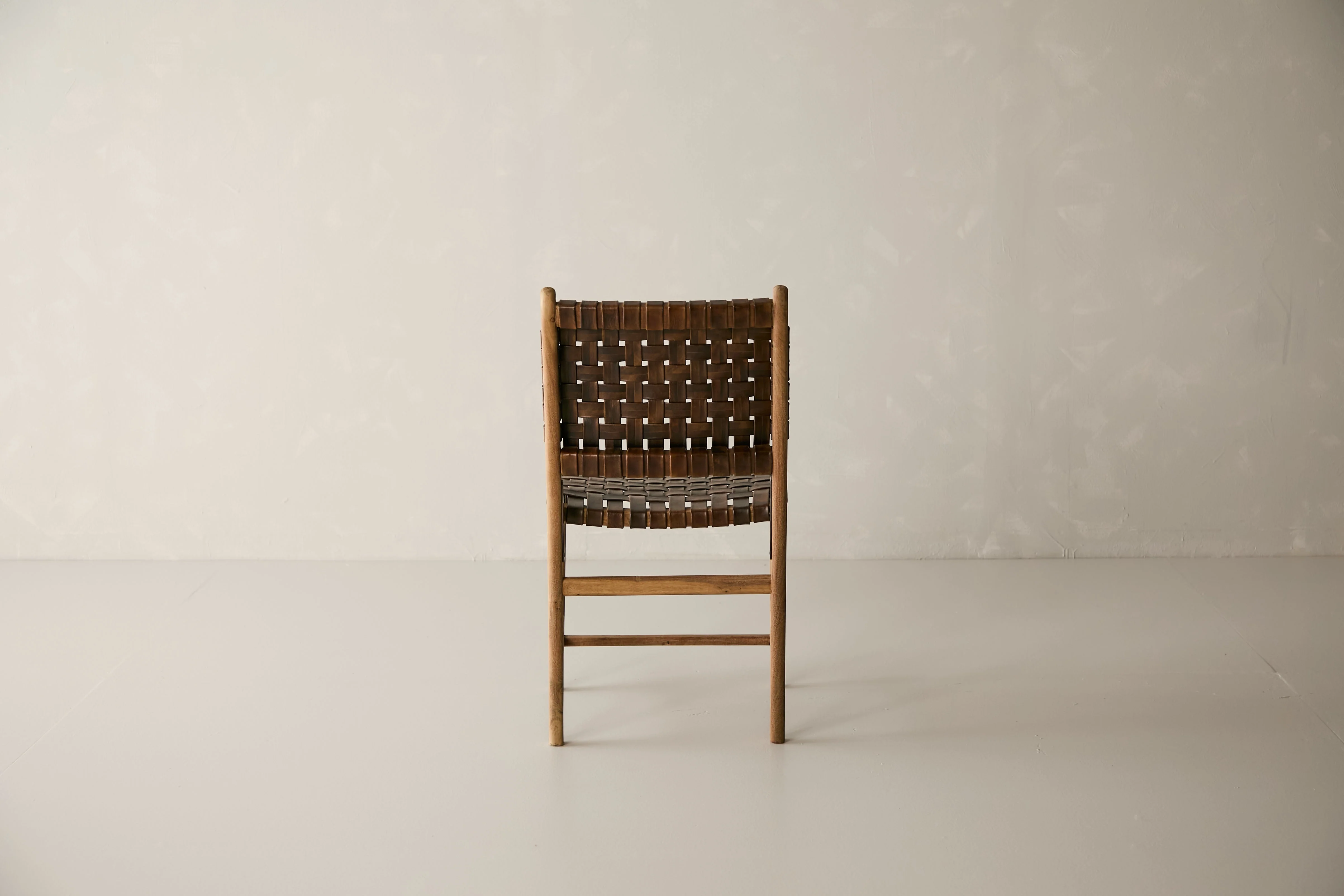 Trellis Dining Chair - Dark Brown Leather - Image 7